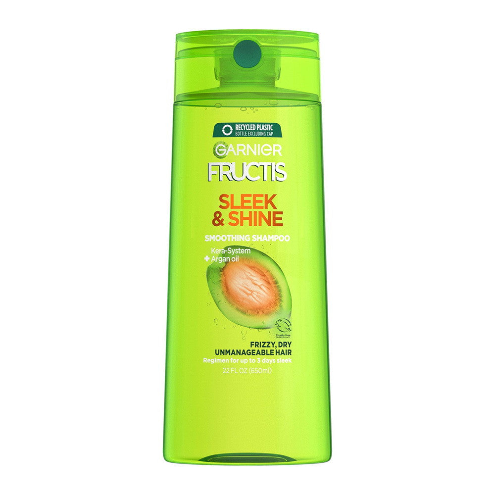 Garnier Fructis Sleek and Shine Shampoo, Frizzy, Dry, Unmanageable Hair, 22 oz
